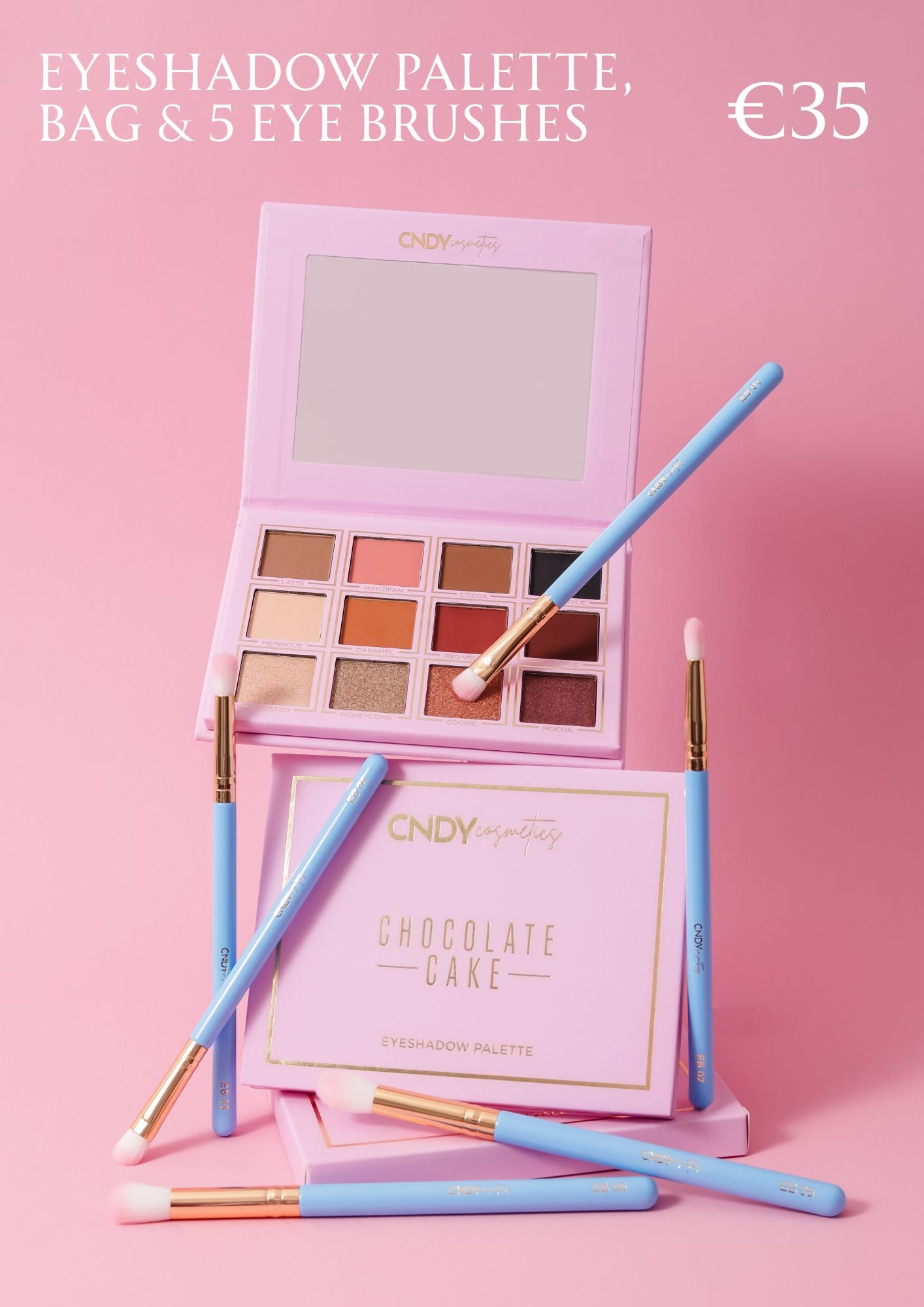 EYESHADOW PALETTE BAG & 5 EYE BRUSHES