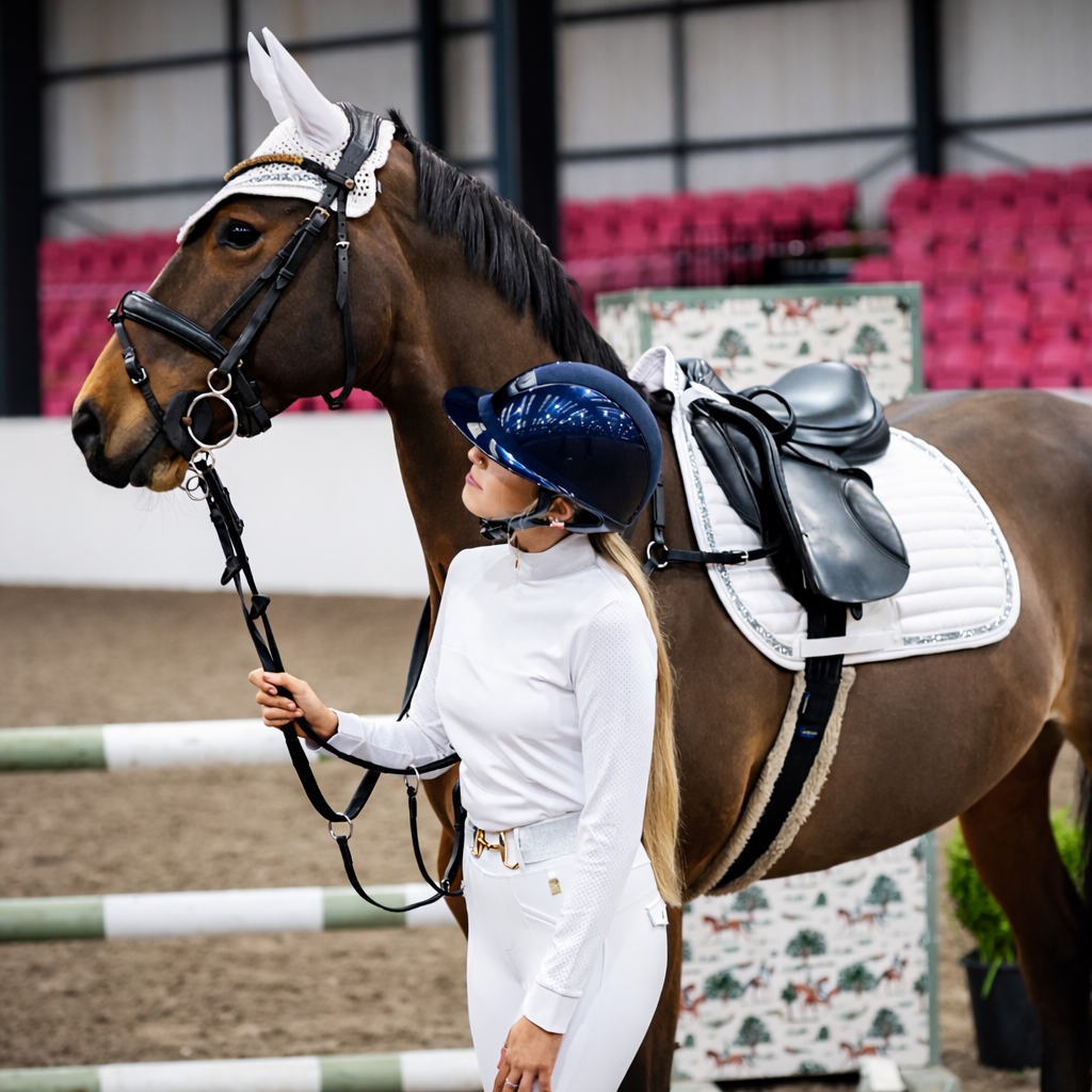 Sandstorm Equestrian - Saddle Pad -  White Sparkle