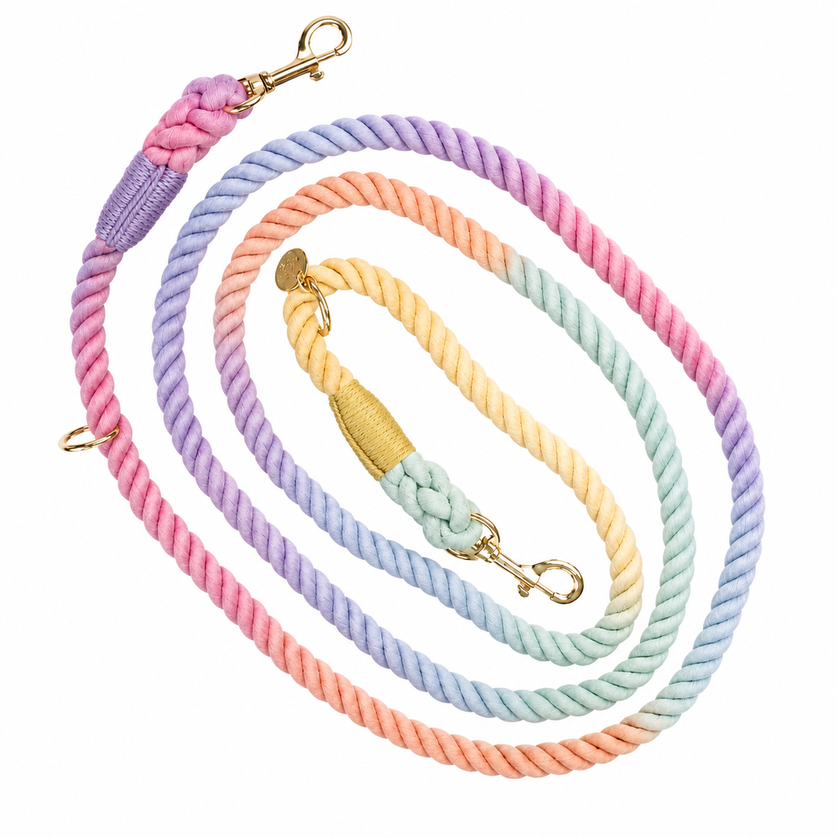 Oh So Fetch - Rope Hands Free Lead - Pastel Rainbow