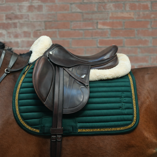 Sandstorm Equestrian - Saddle Pad -Emerald Green Sparkle