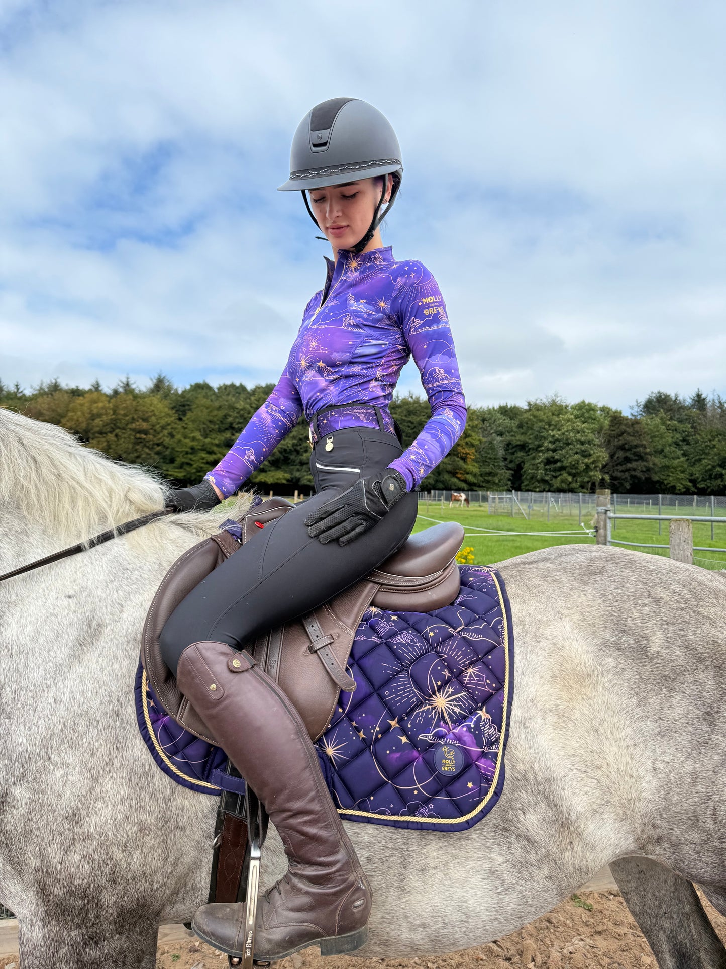 Sandstorm Equestrian X Molly & the Greys - Saddle Pad -  Cosmic Print