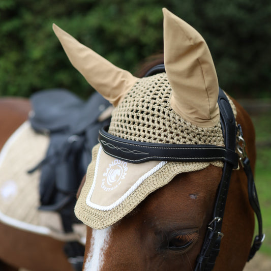 Sandstorm Equestrian - Cotton Ear Veil - Beige