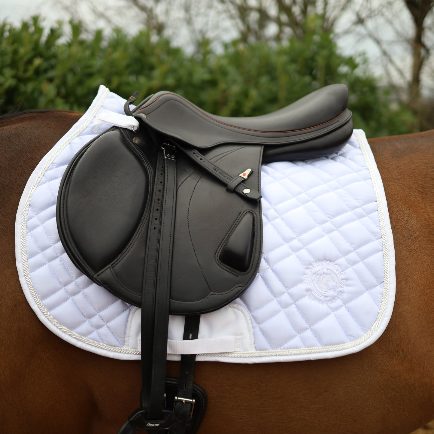 Sandstorm Equestrian - Satin Saddle Pad - White