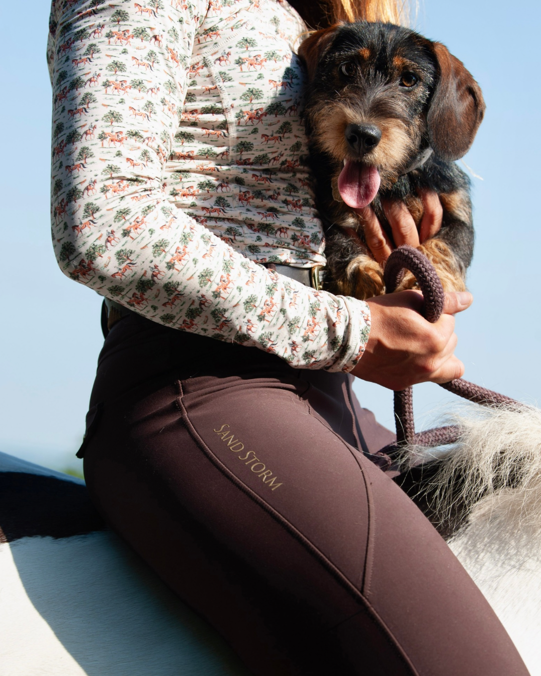 Sandstorm Equestrian - Performance Hybrid Leggings - Chocolate