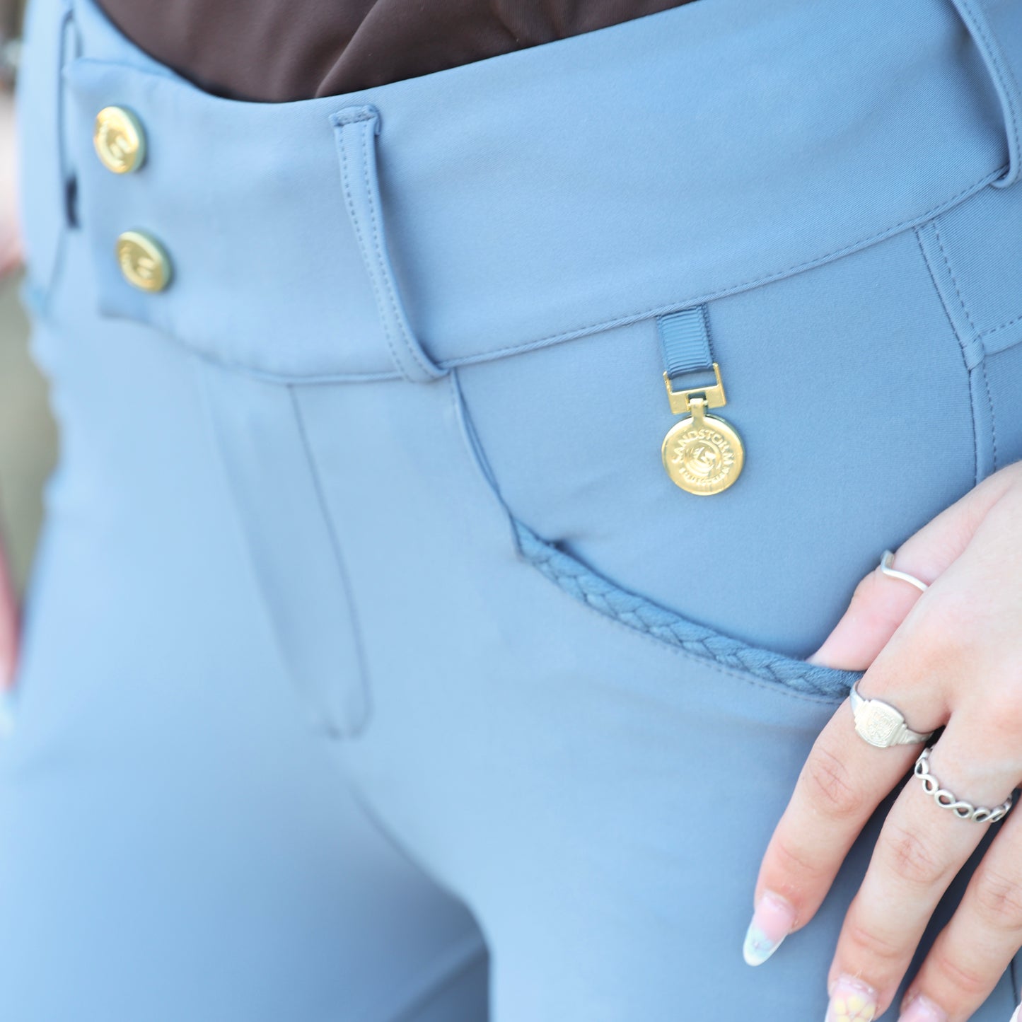 Sandstorm Equestrian - Performance Hybrid Jodhpurs - Cornflour Blue