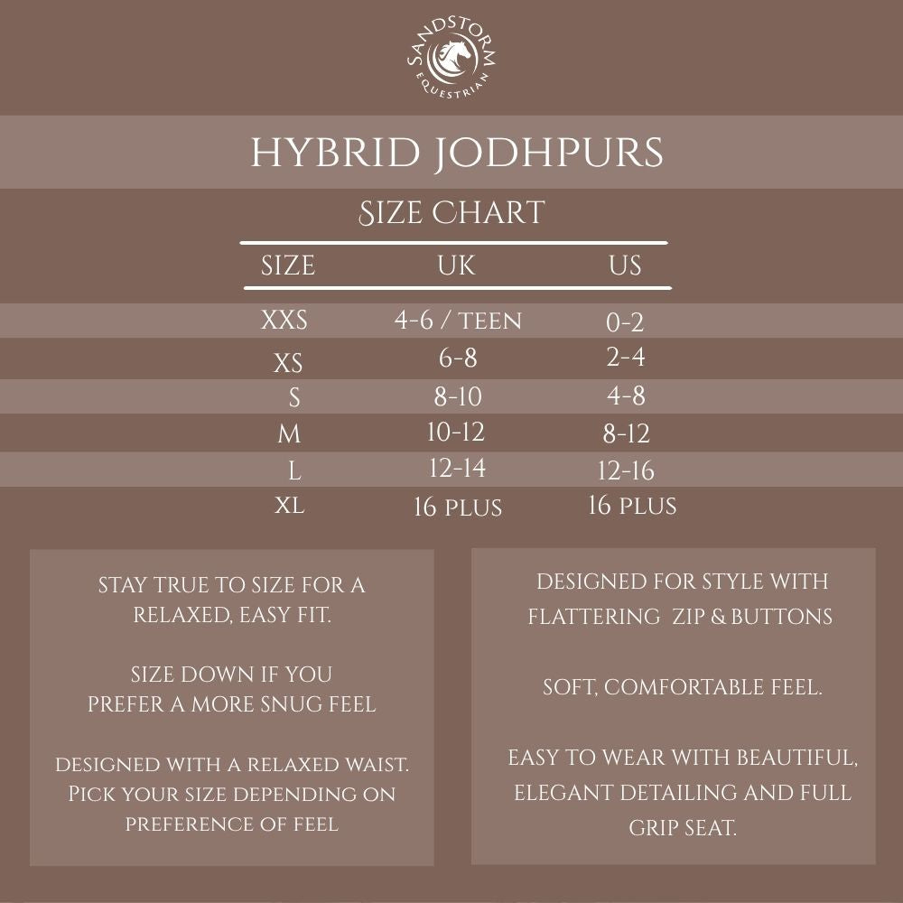 Sandstorm Equestrian - Performance Hybrid Jodhpurs - Buttermilk