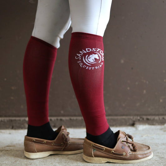 Sandstorm Equestrian Show Socks - Burgundy