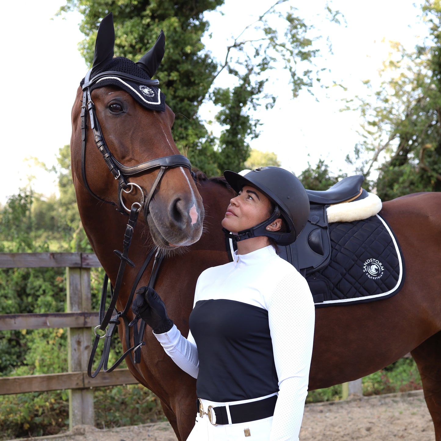 Sandstorm Equestrian - Satin Saddle Pad - Black