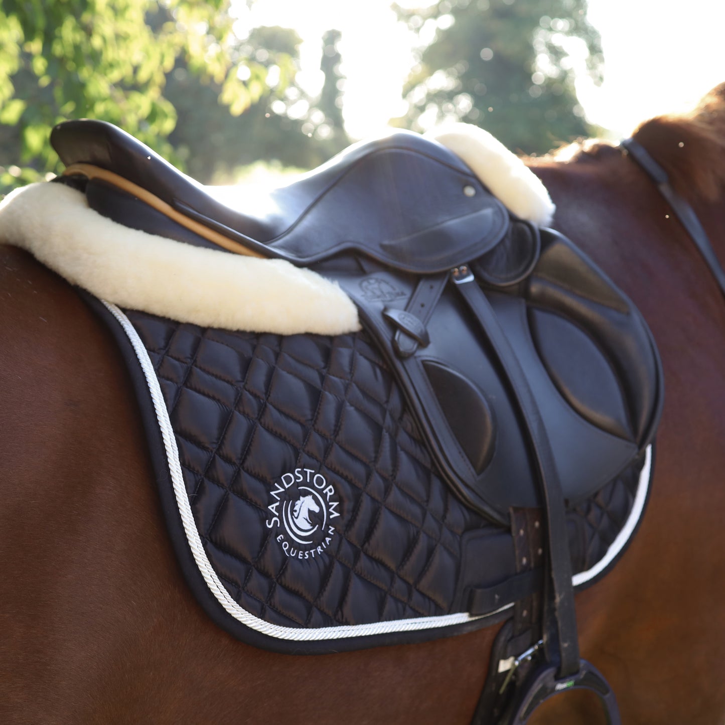 Sandstorm Equestrian - Satin Saddle Pad - Black