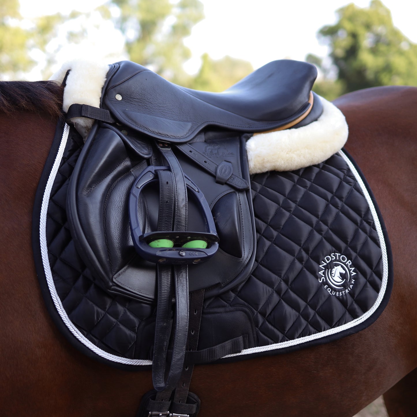 Sandstorm Equestrian - Satin Saddle Pad - Black