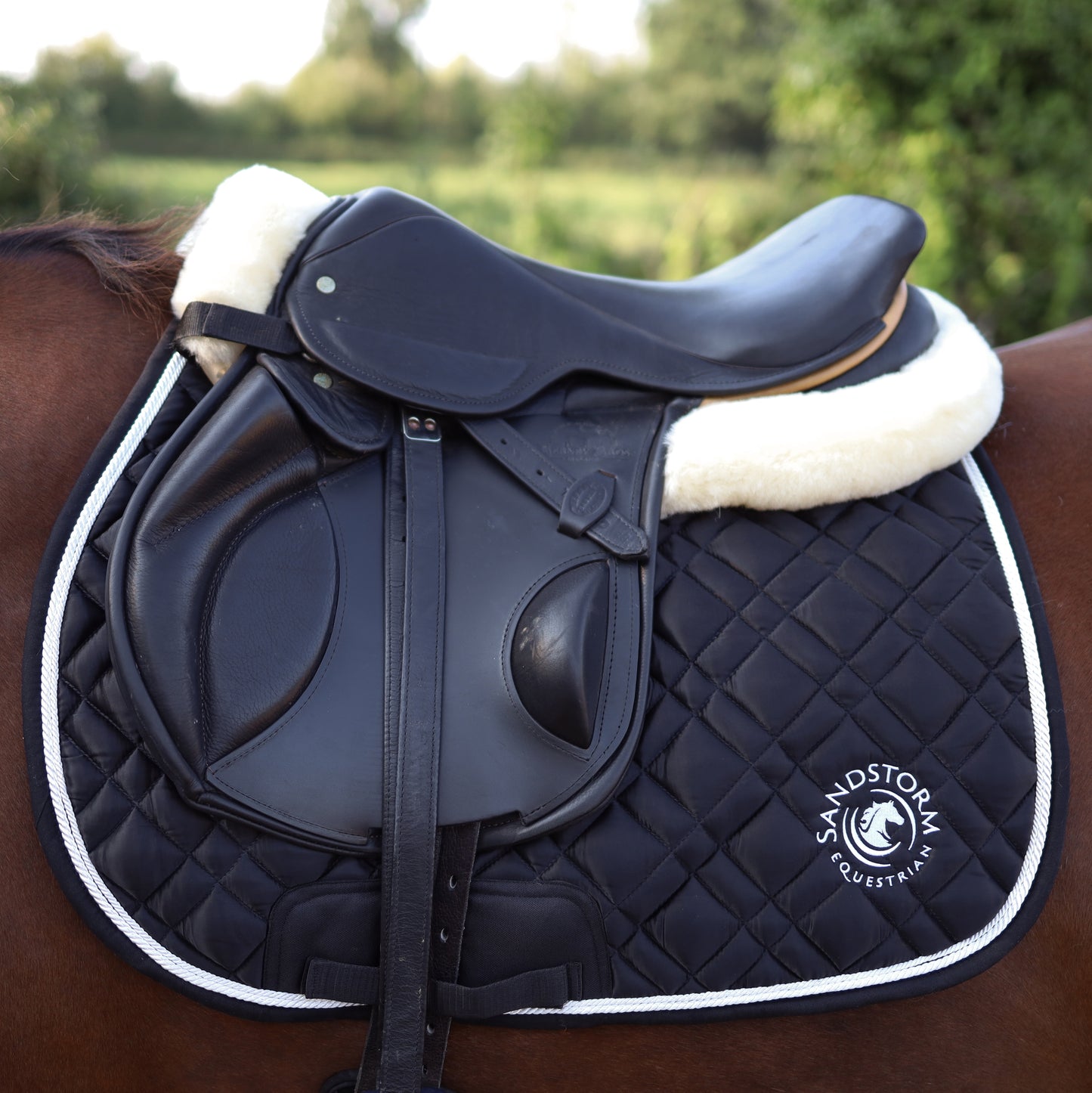 Sandstorm Equestrian - Satin Saddle Pad - Black