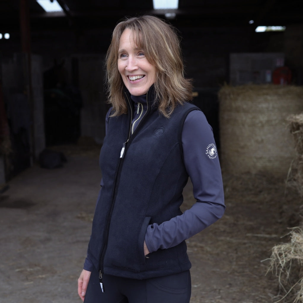 Sandstorm Equestrian Country Fleece Gilet - Black