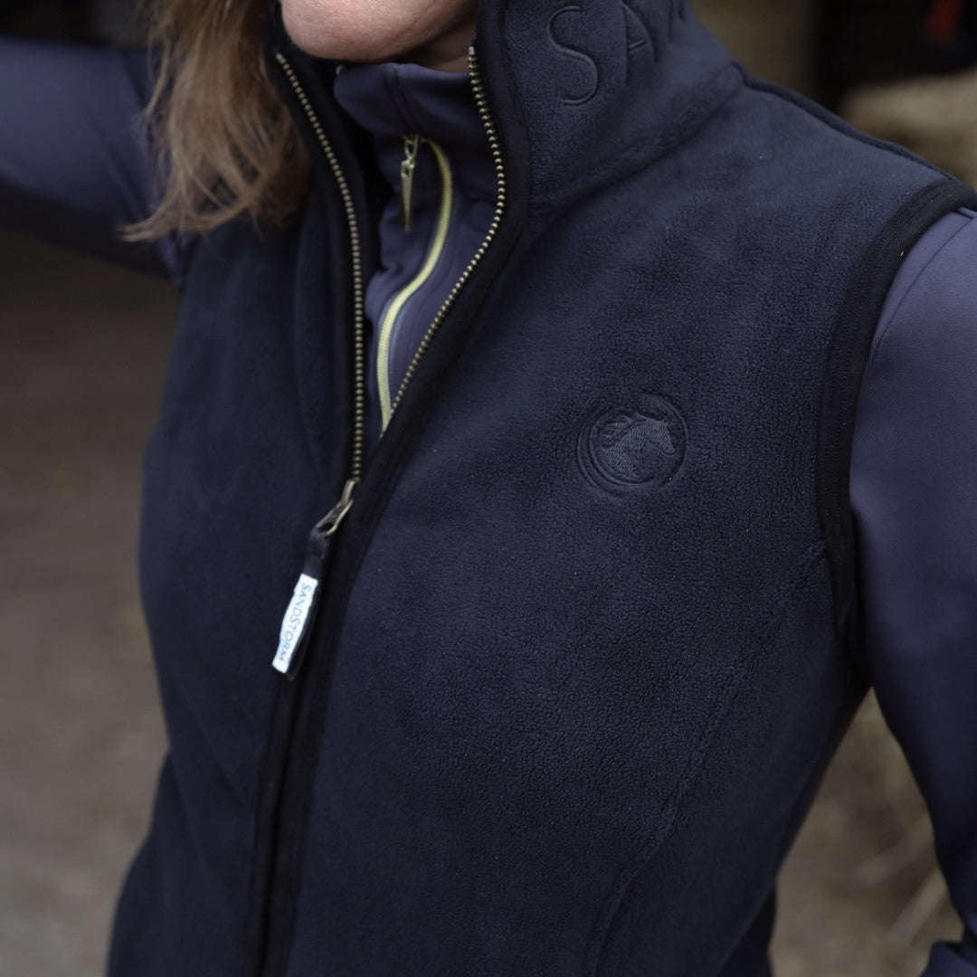 Sandstorm Equestrian Country Fleece Gilet - Black