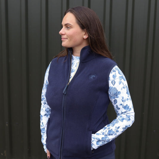 Sandstorm Equestrian Country Fleece Gilet - Navy