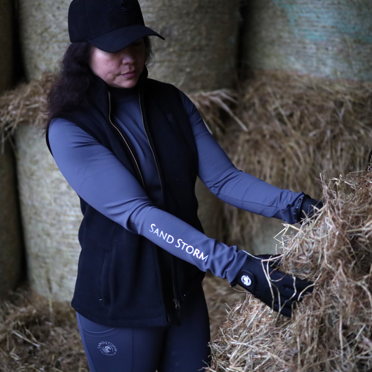 Sandstorm Equestrian - Micro Thermal Base Layer - Steel Grey