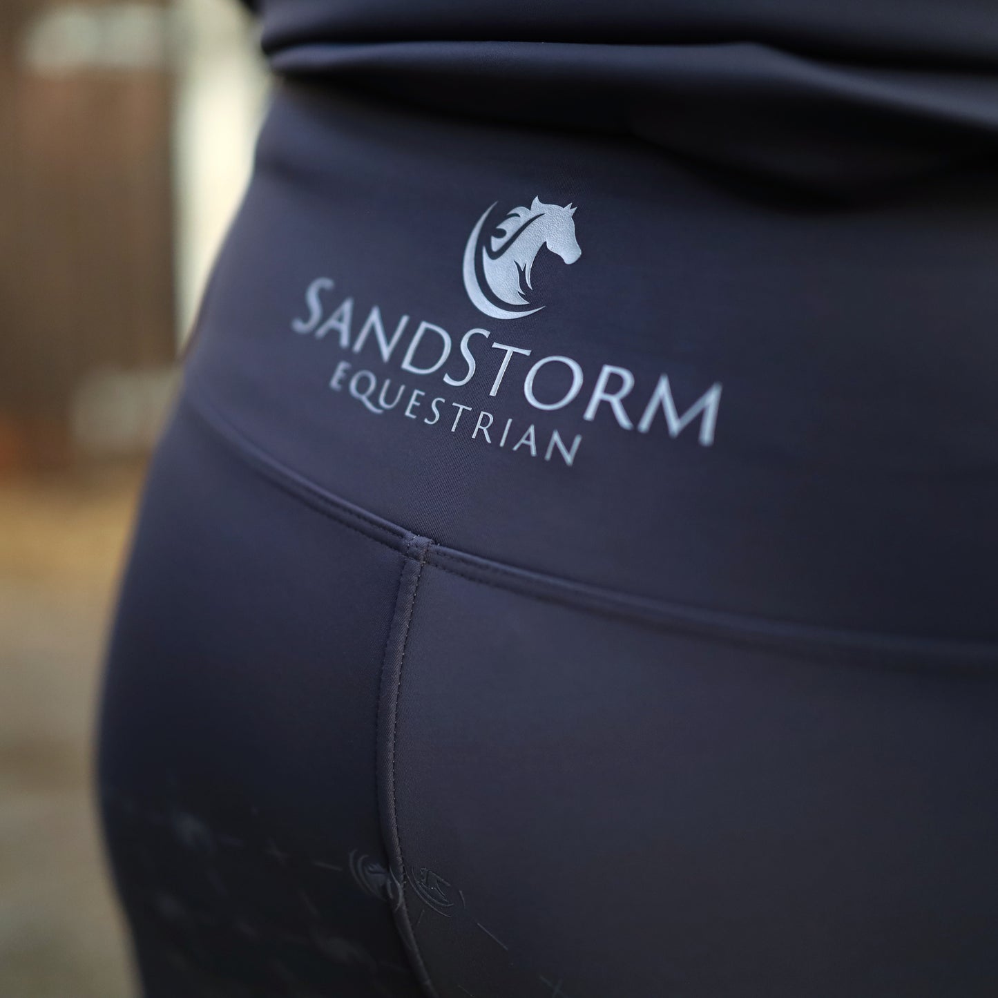 Sandstorm Equestrian - Micro Thermal Riding Leggings - Steel Grey