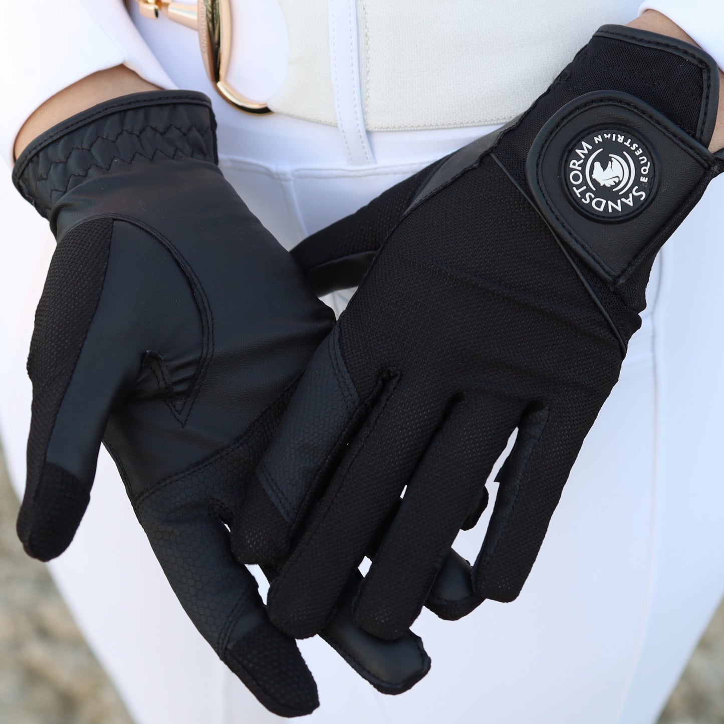 Sandstorm Equestrian Riding Gloves - Black