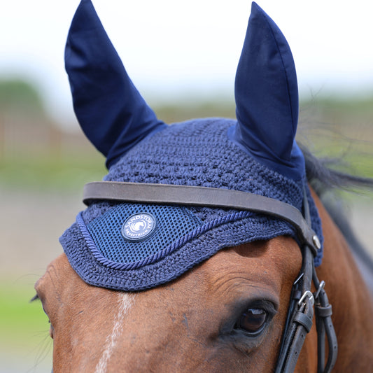 Sandstorm Equestrian - Mesh Ear Veils -  Navy