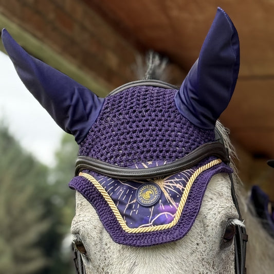 Sandstorm Equestrian X Molly & the Greys  - Ear Veil - Cosmic Print