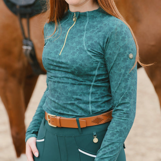 Sandstorm Equestrian - Performance Style Base Layer - Shamrock