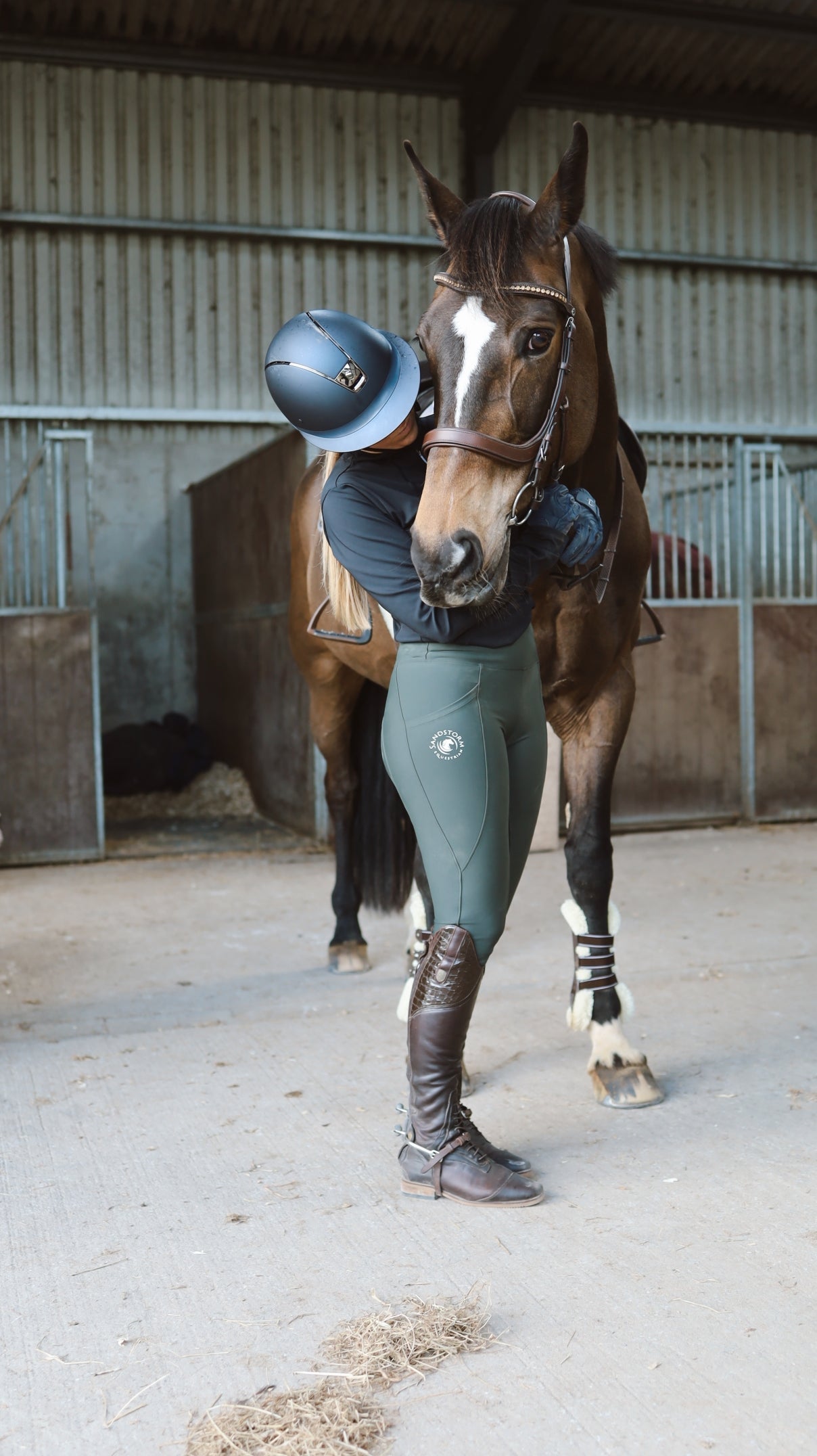 Sandstorm Equestrian - Everyday Comfort Riding Leggings - Hunter Green