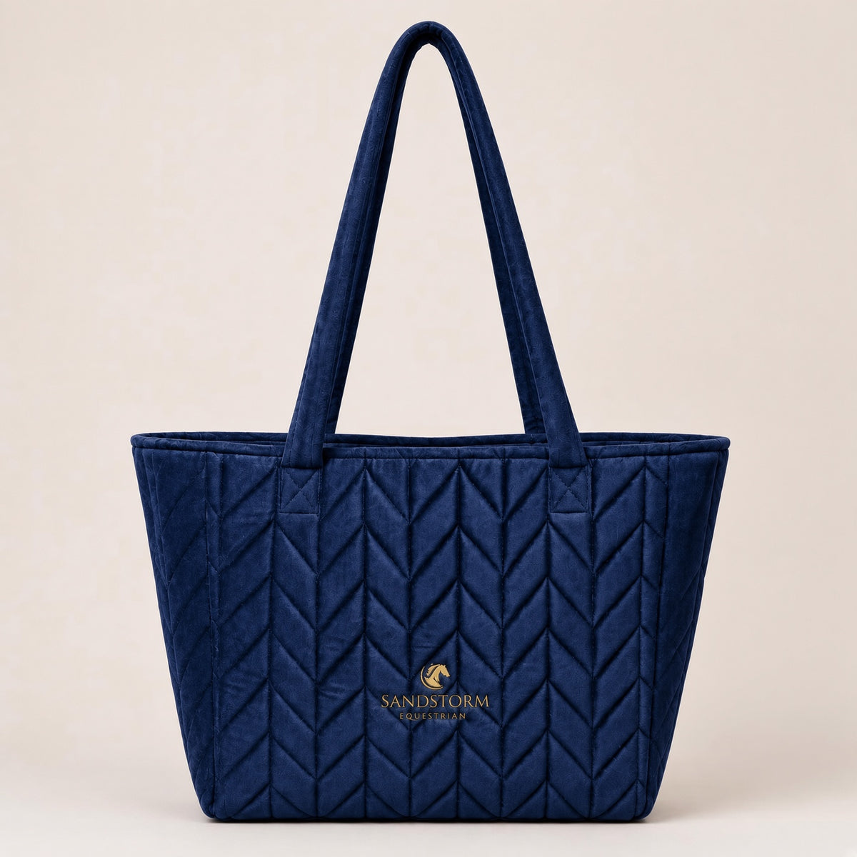 Sandstorm Equestrian- Velvet Tote Bag - Royal Blue