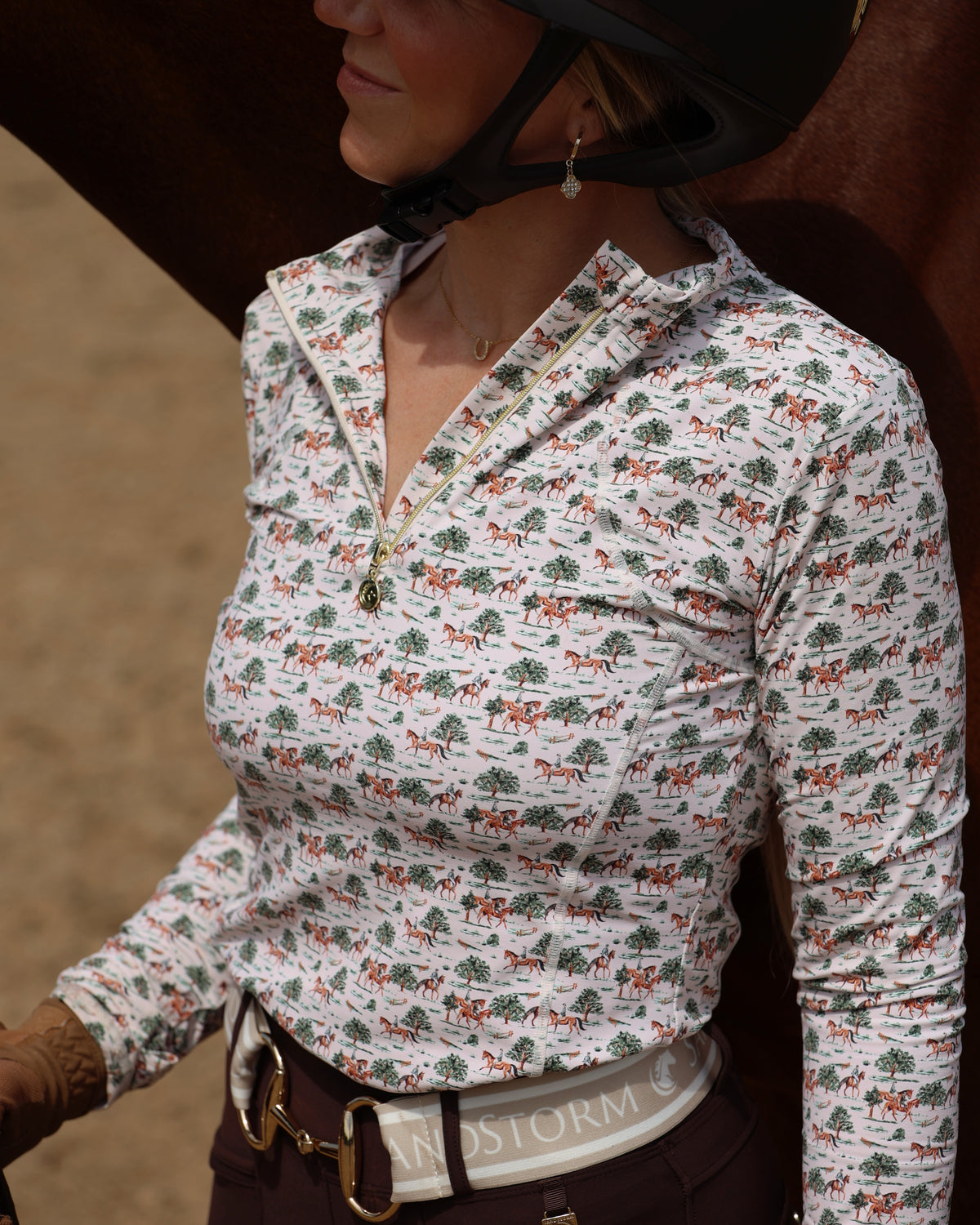 Sandstorm Equestrian - Performance Style Base Layer - Tally Ho Print