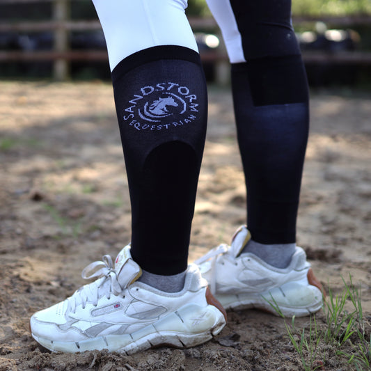 Sandstorm Equestrian Show Socks - Black