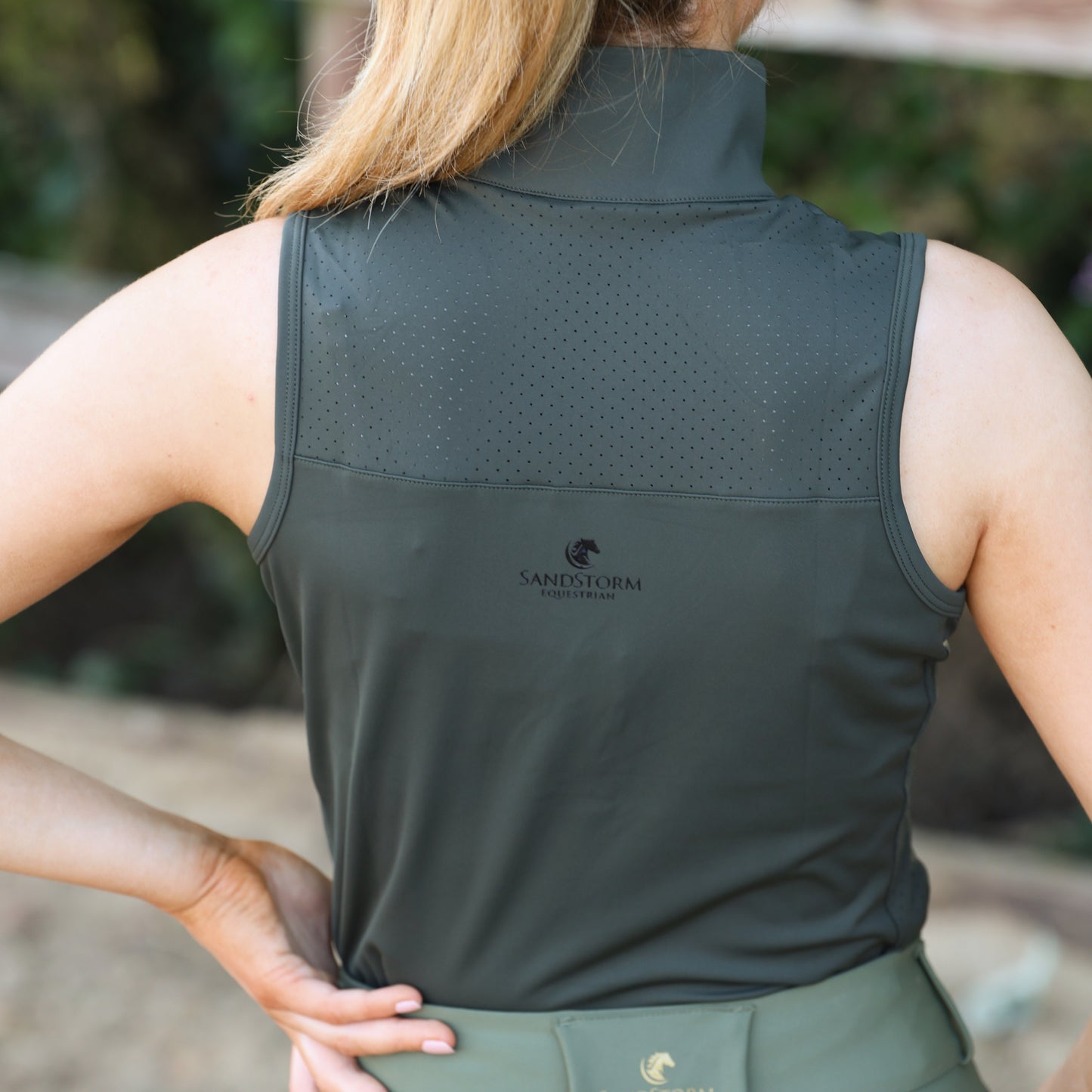 Sandstorm Equestrian - Performance Sleeveless Sport Base Layer - Hunter Green
