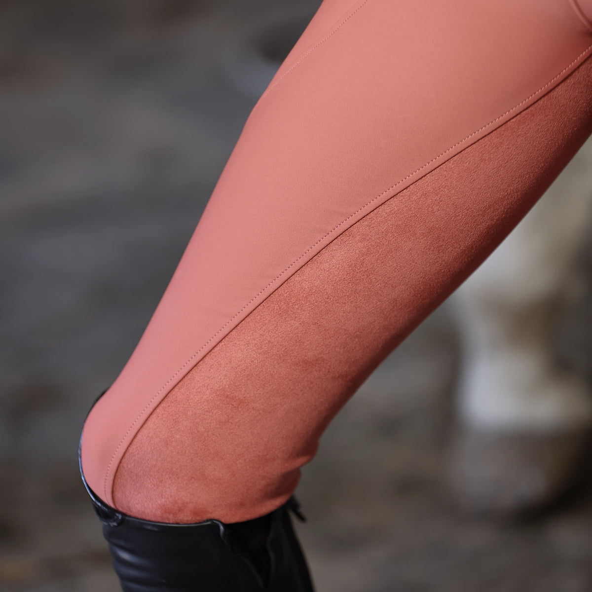 Sandstorm Equestrian - Performance Hybrid Leggings - Rust with Suede seat