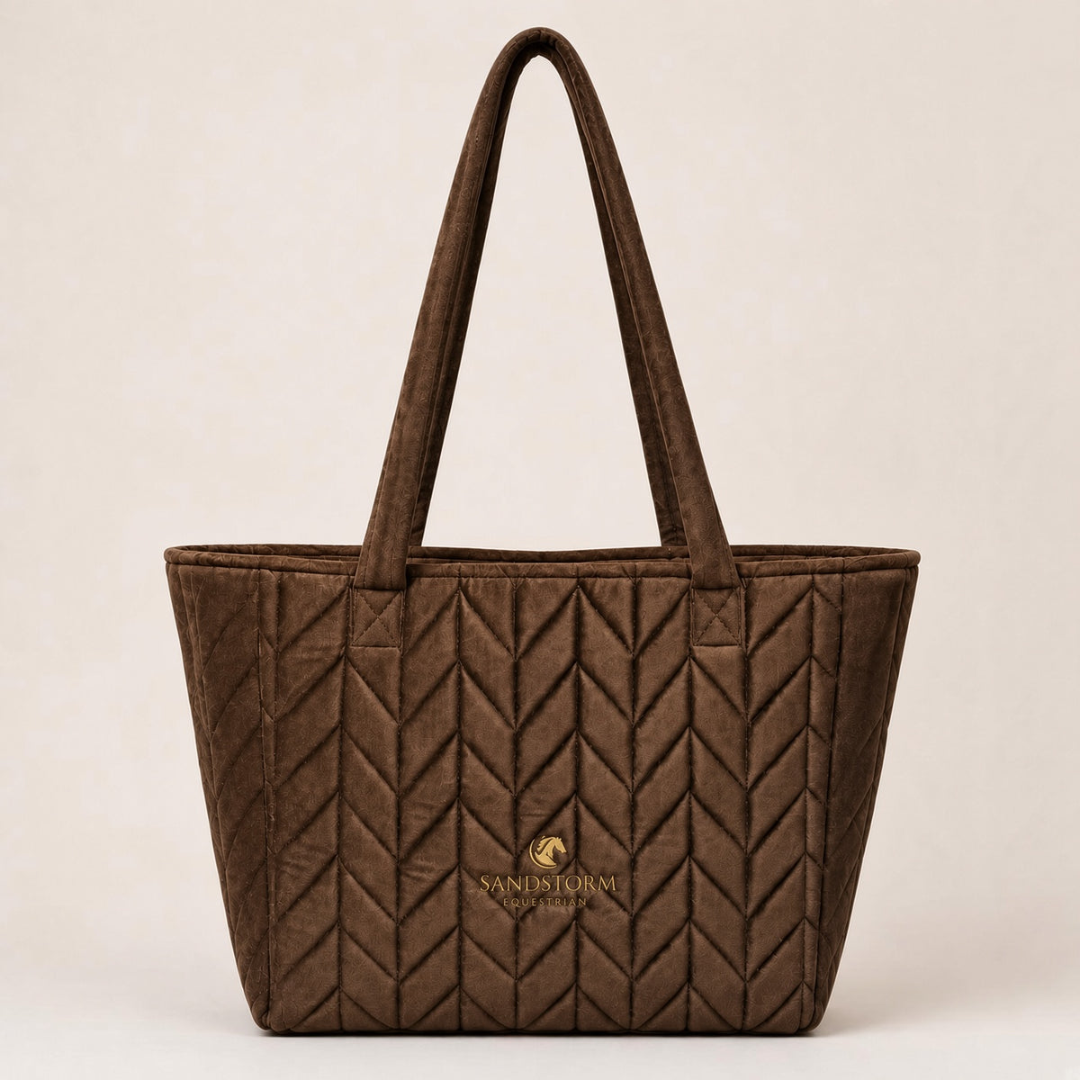 Sandstorm Equestrian- Velvet Tote Bag - Chocolate