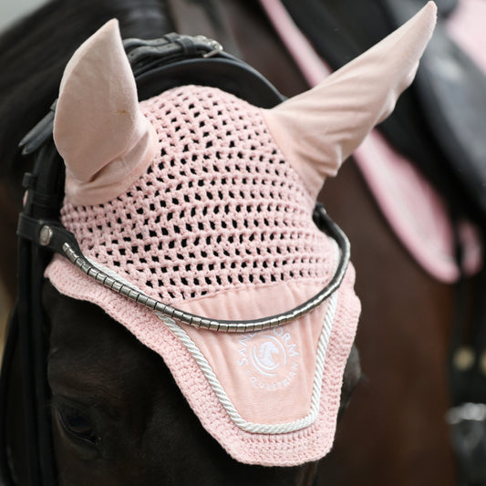Sandstorm Equestrian - Velvet Ear Veil - Candy Pink