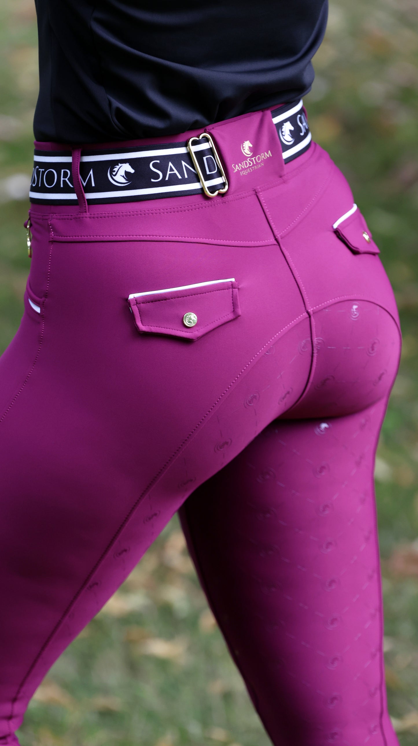 Sandstorm Equestrian - Luxe Performance Hybrid Leggings - Plum - Pre Order Plum Collection