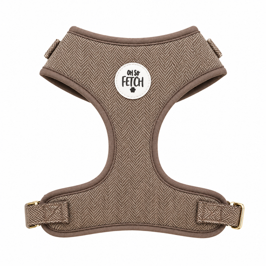 Oh So Fetch - Padded Harness - Tweed